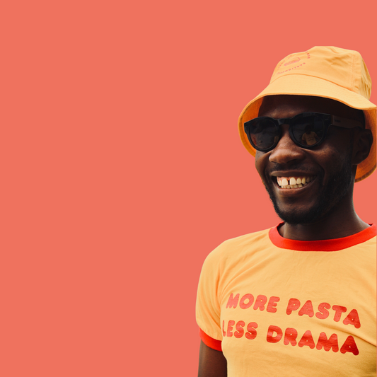 Yellow T-shirt with Red Lining (unisex) (NEW)